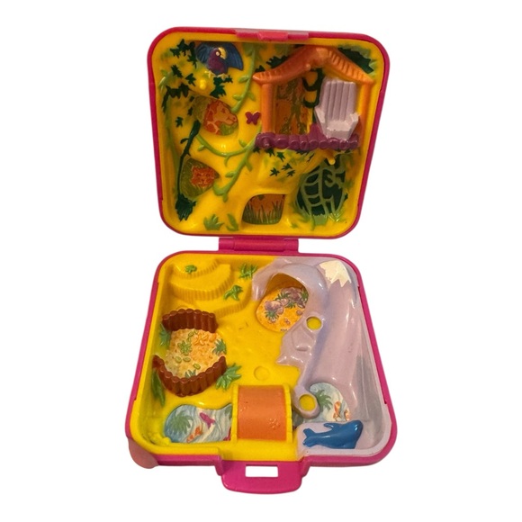 Vintage Bluebird Polly Pocket 1989 Wild Zoo World Clam Shell Incomplete - Picture 3 of 5